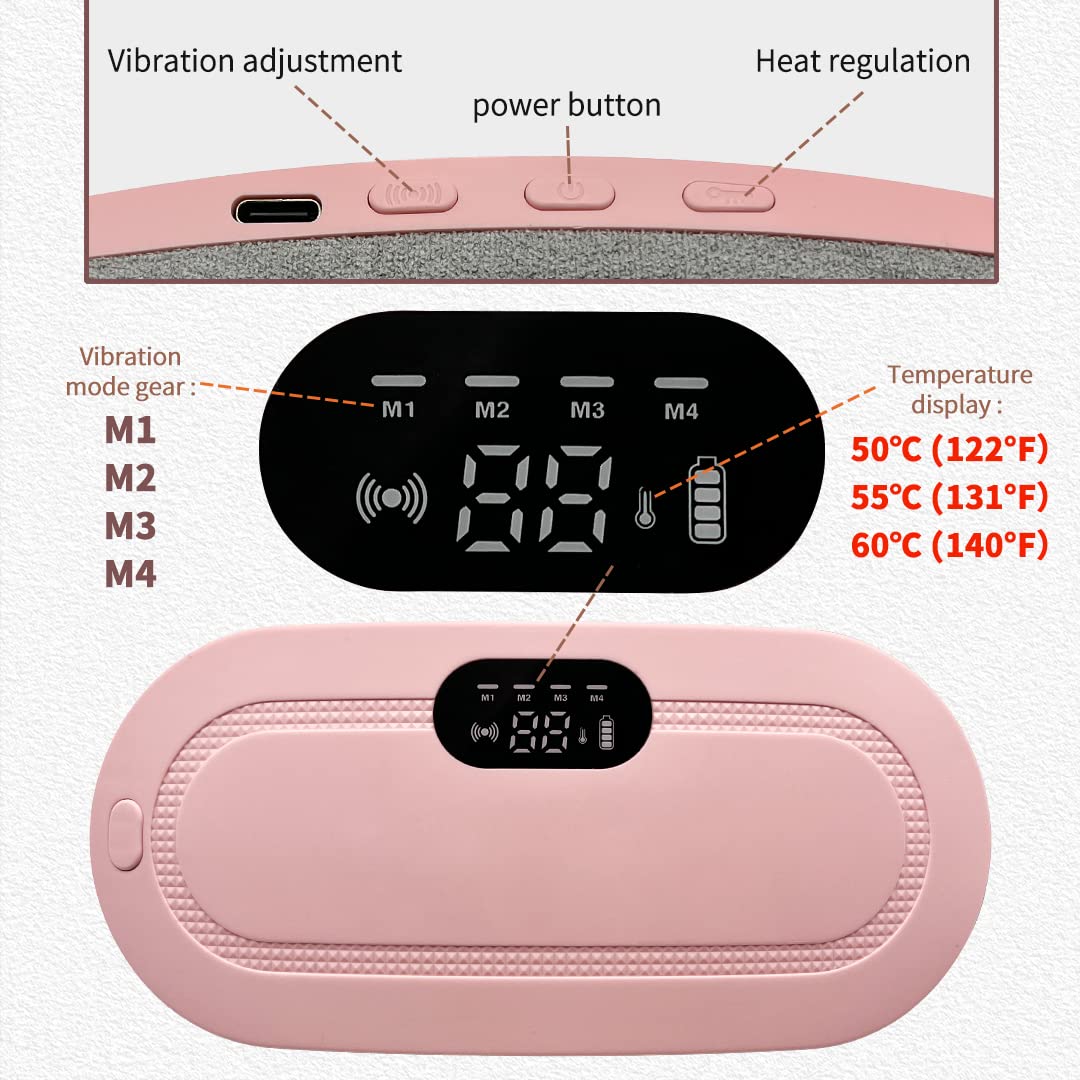 Portable Cordless Heating Pad for Menstrual Cramps Relief, Heating Pad for Stomach for Women